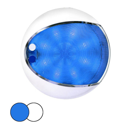 Hella Marine EuroLED 175 Surface Mount Touch Lamp - Blue/White LED - White Housing - Get Tight Gear