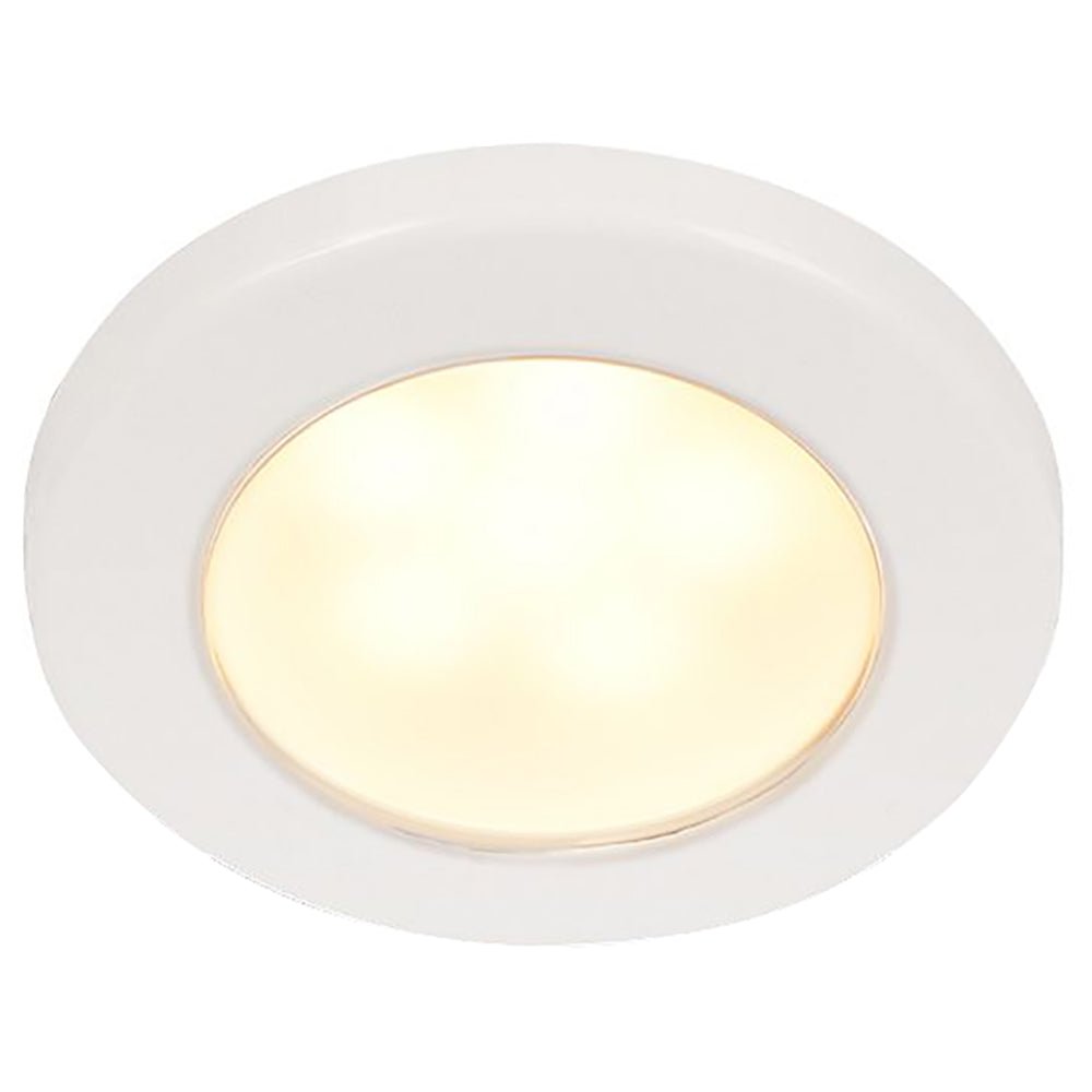 Hella Marine EuroLED 75 3" Round Screw Mount Down Light - Warm White LED - White Plastic Rim - 12V - Get Tight Gear