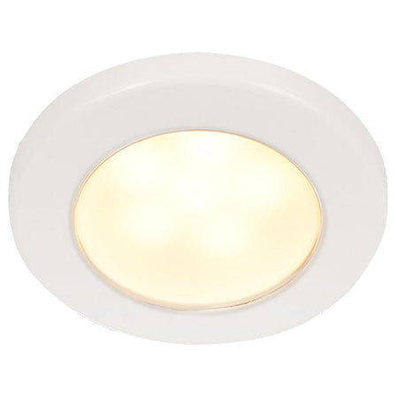 Hella Marine EuroLED 75 3" Round Screw Mount Down Light - Warm White LED - White Plastic Rim - 12V - Get Tight Gear