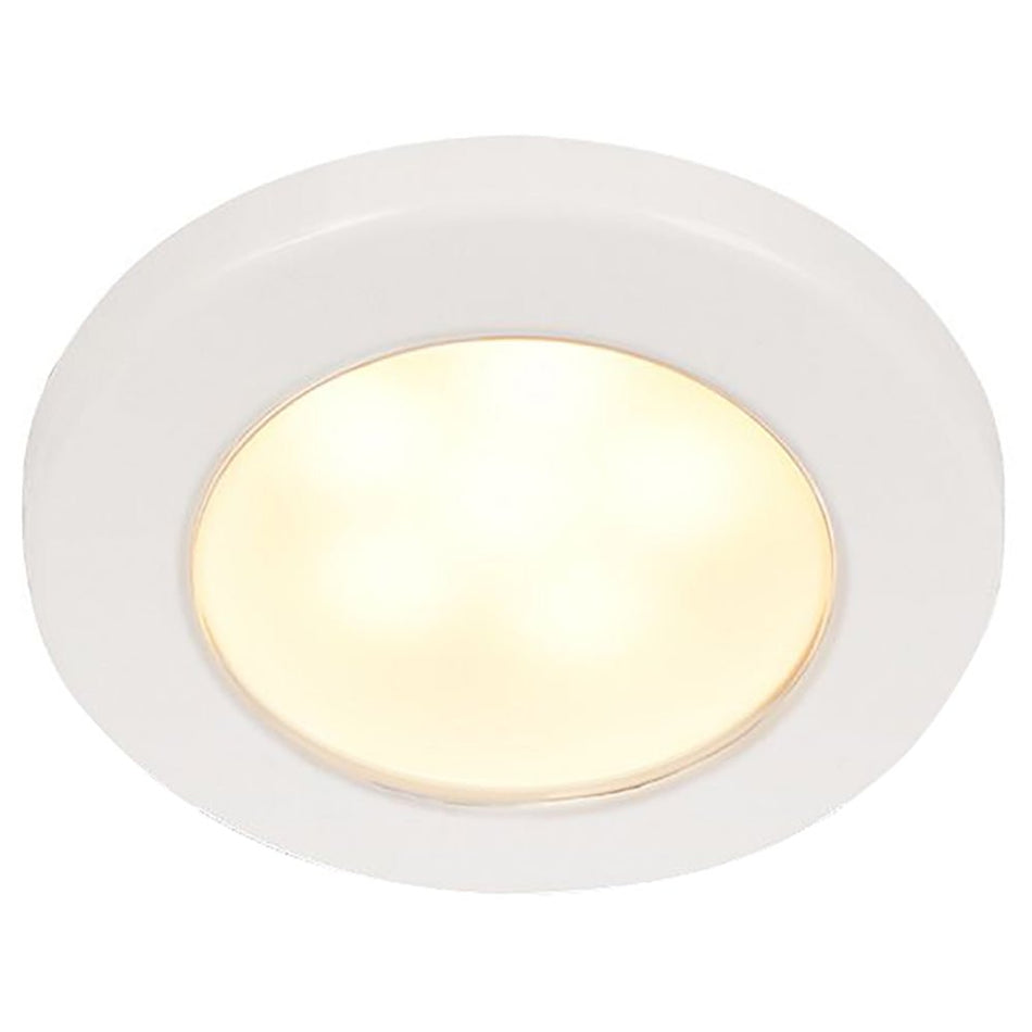 Hella Marine EuroLED 75 3" Round Screw Mount Down Light - Warm White LED - White Plastic Rim - 12V - Get Tight Gear
