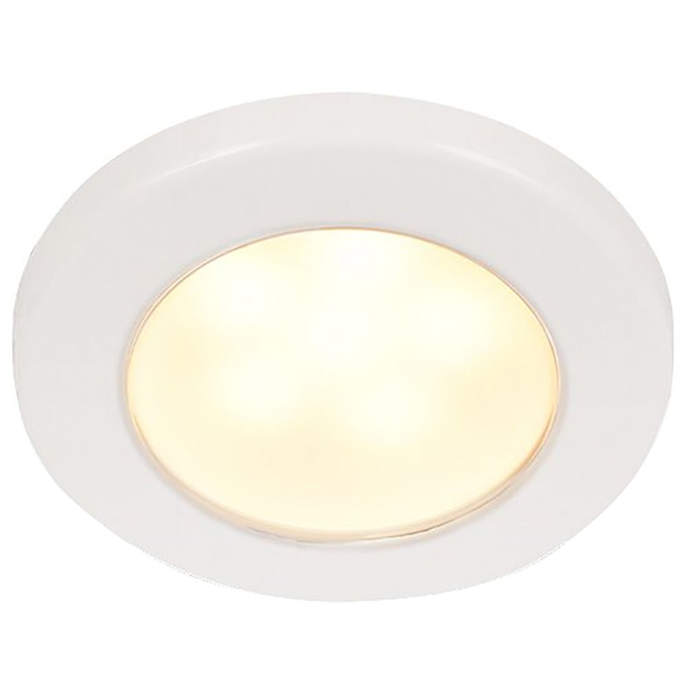Hella Marine EuroLED 75 3" Round Screw Mount Down Light - Warm White LED - White Plastic Rim - 24V - Get Tight Gear