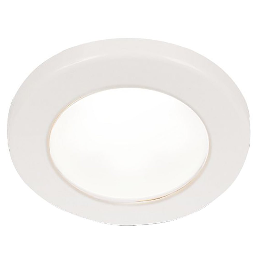 Hella Marine EuroLED 75 3" Round Screw Mount Down Light - White LED - White Plastic Rim - 12V - Get Tight Gear