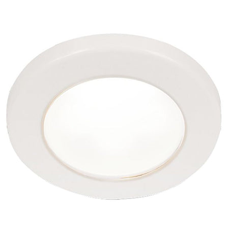 Hella Marine EuroLED 75 3" Round Screw Mount Down Light - White LED - White Plastic Rim - 12V - Get Tight Gear