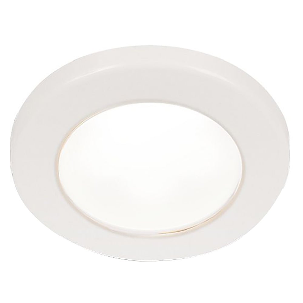 Hella Marine EuroLED 75 3" Round Screw Mount Down Light - White LED - White Plastic Rim - 24V - Get Tight Gear