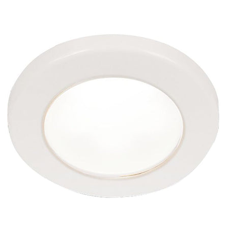 Hella Marine EuroLED 75 3" Round Screw Mount Down Light - White LED - White Plastic Rim - 24V - Get Tight Gear