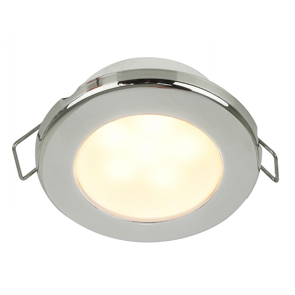 Hella Marine EuroLED 75 3" Round Spring Mount Down Light - Warm White LED - Stainless Steel Rim - 12V - Get Tight Gear