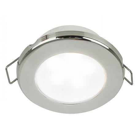 Hella Marine EuroLED 75 3" Round Spring Mount Down Light - White LED - Stainless Steel Rim - 24V - Get Tight Gear