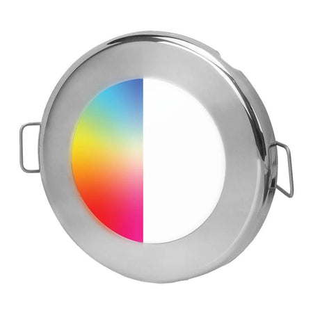 Hella Marine EuroLED75 RGBW Downlight - Stainless Steel Bezel - Get Tight Gear