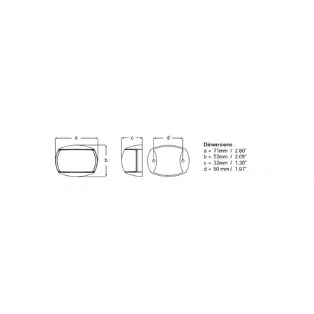 Hella Marine NaviLED Compact 2nm Towing Navigation Lamp - Black Shroud - Get Tight Gear