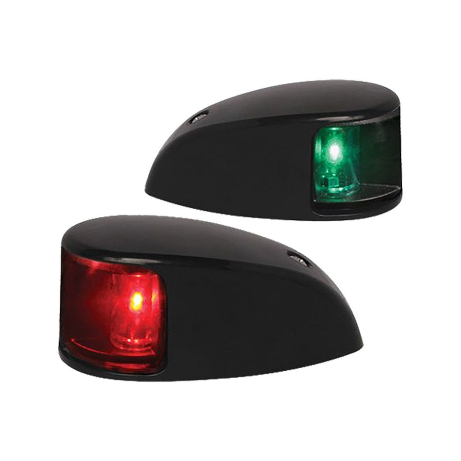Hella Marine NaviLED Deck Mount Port & Starboard Pair - 2nm - Colored Lens/Black Housing - Get Tight Gear