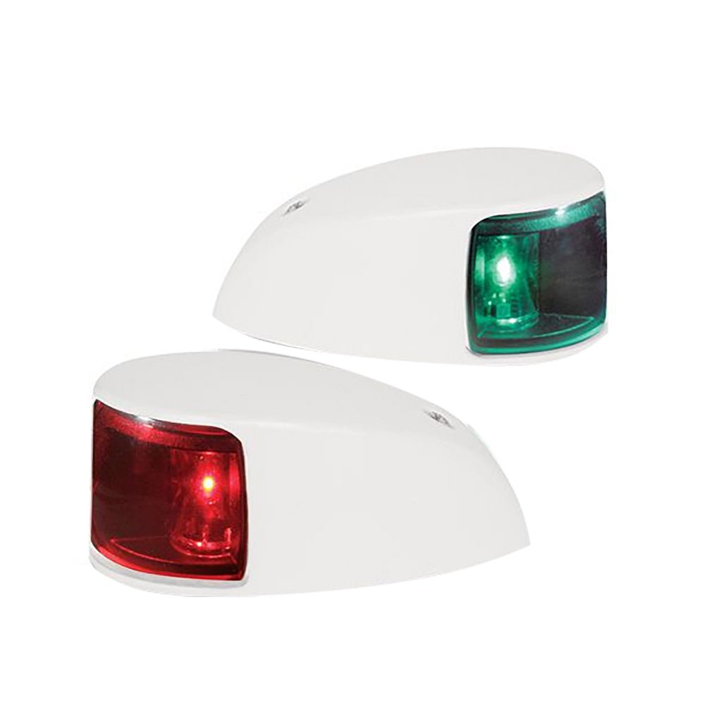 Hella Marine NaviLED Deck Mount Port & Starboard Pair - 2nm - Colored Lens/White Housing - Get Tight Gear