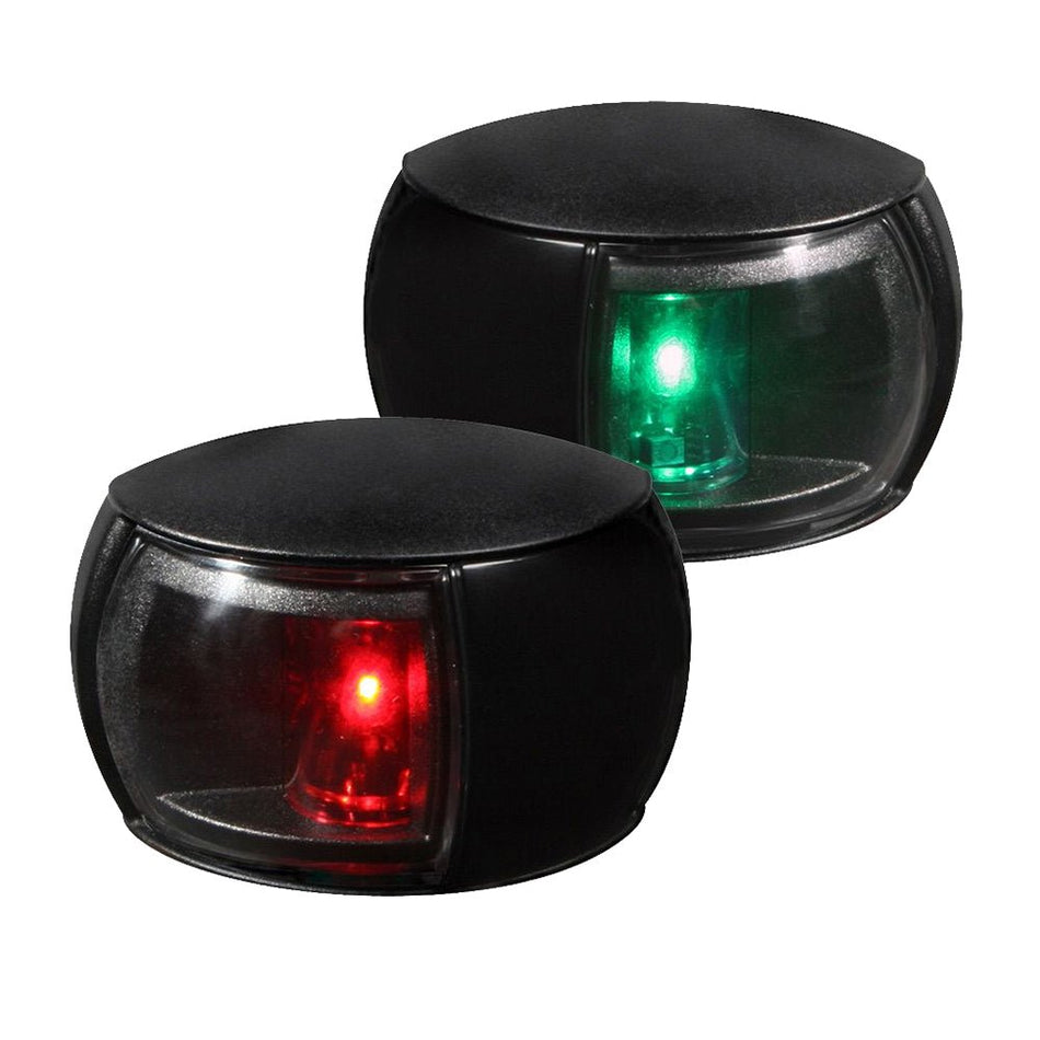 Hella Marine NaviLED Port & Starboard Pair - 2nm - Clear Lens/Black Housing - Get Tight Gear