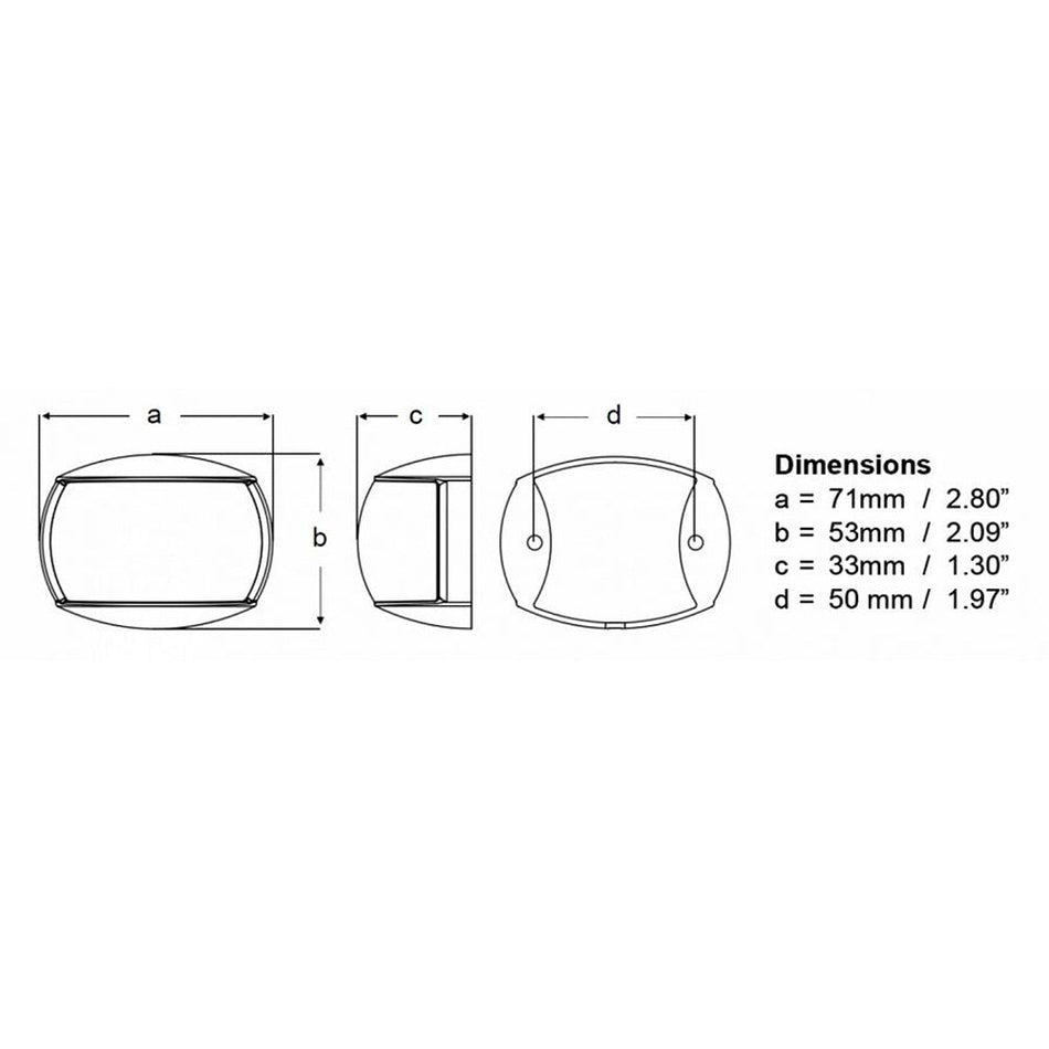 Hella Marine NaviLED Port & Starboard Pair - 2nm - Clear Lens/Black Housing - Get Tight Gear