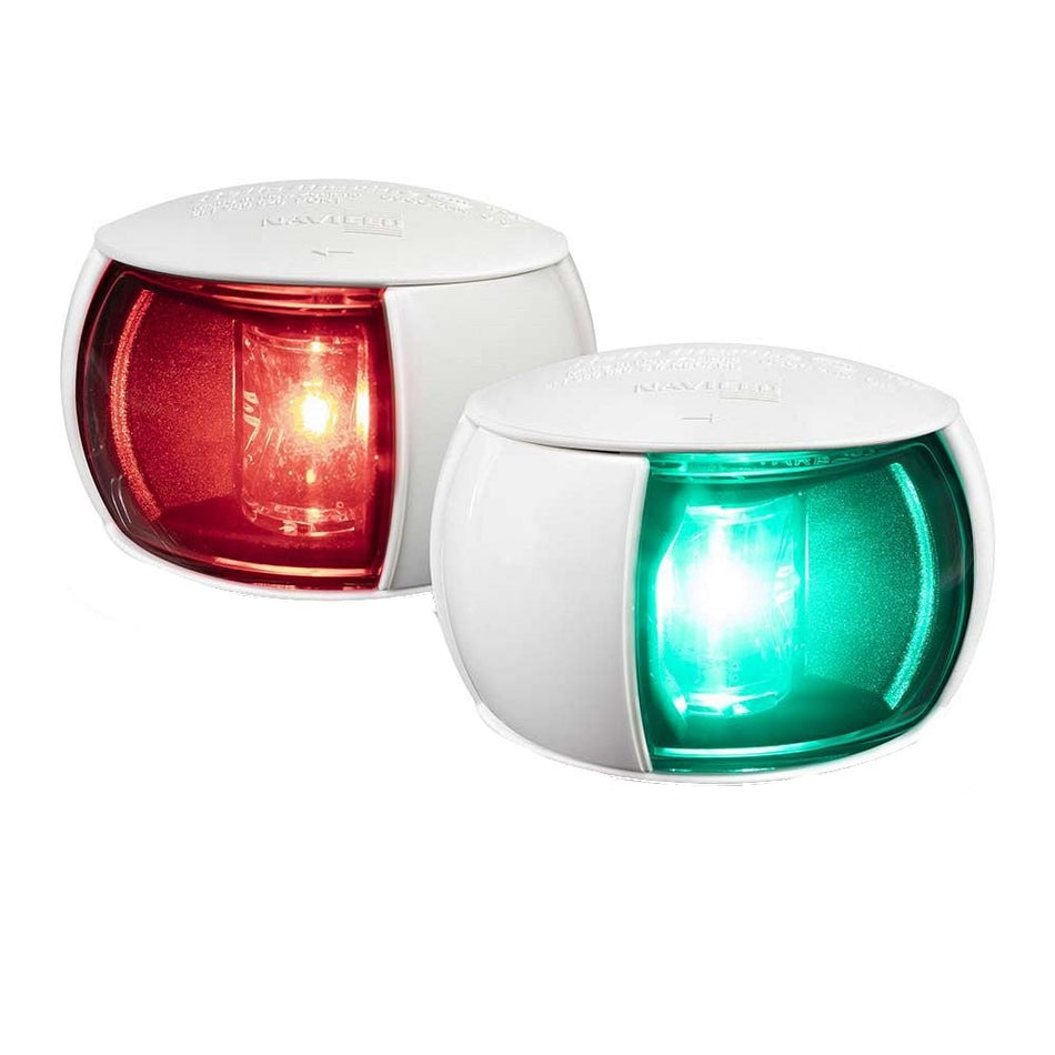 Hella Marine NaviLED Port & Starboard Pair - 2nm - Clear Lens/White Housing - Get Tight Gear