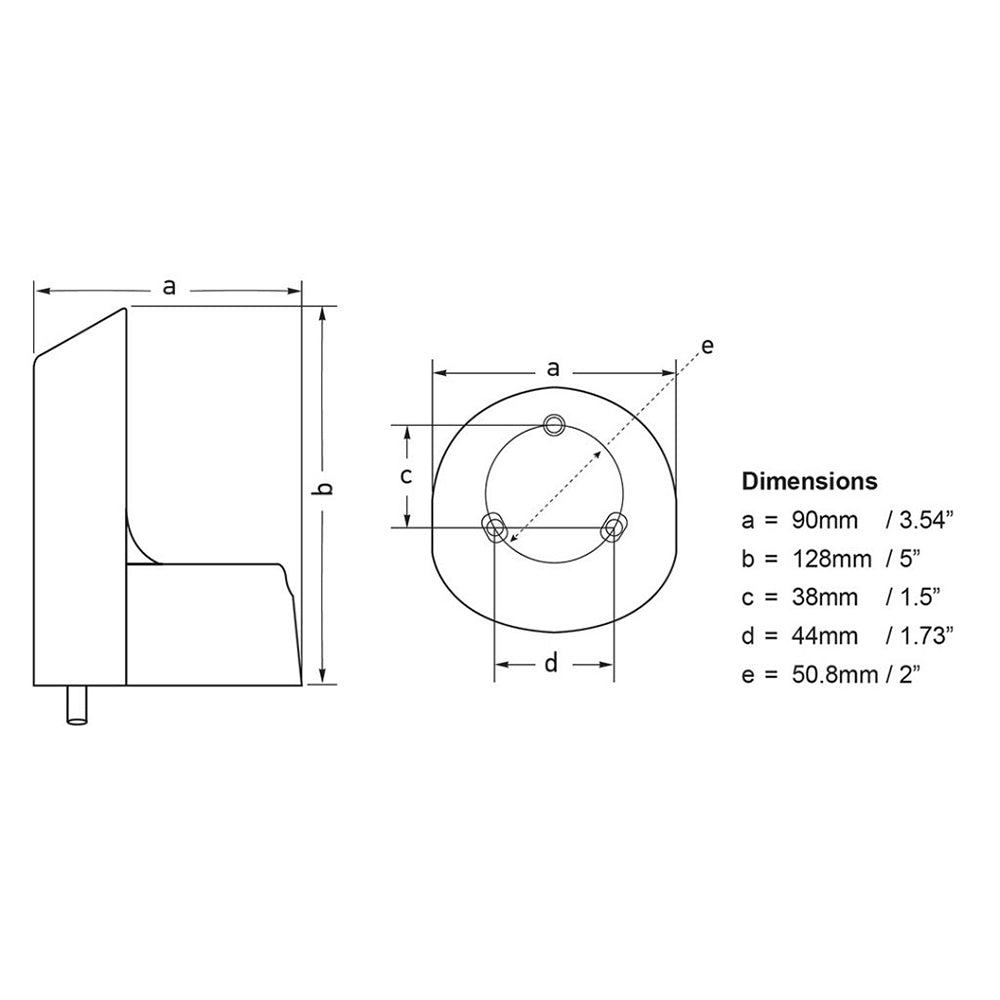 Hella Marine NaviLED PRO Deck Mount Adapter - White - Get Tight Gear