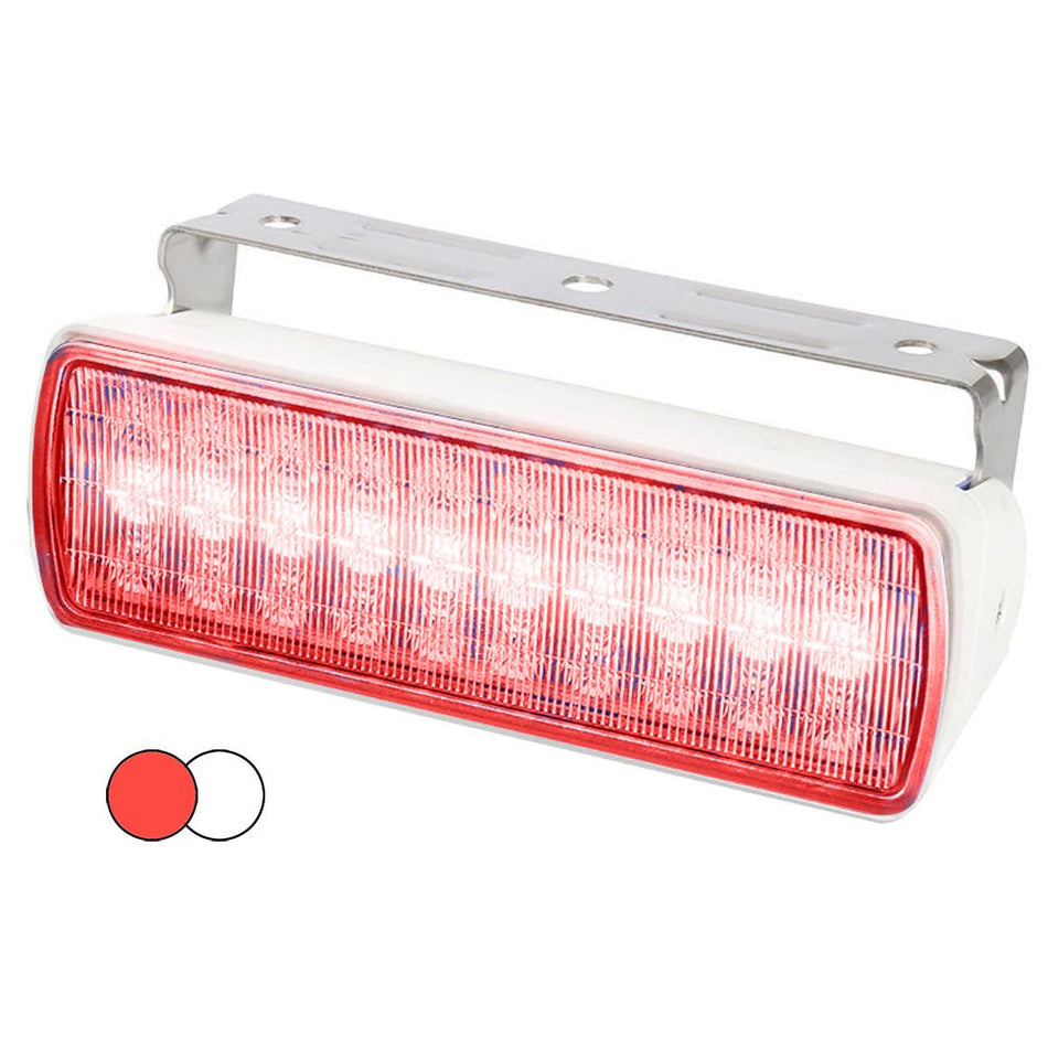 Hella Marine Sea Hawk XL Dual Color LED Floodlights - Red/White LED - White Housing - Get Tight Gear