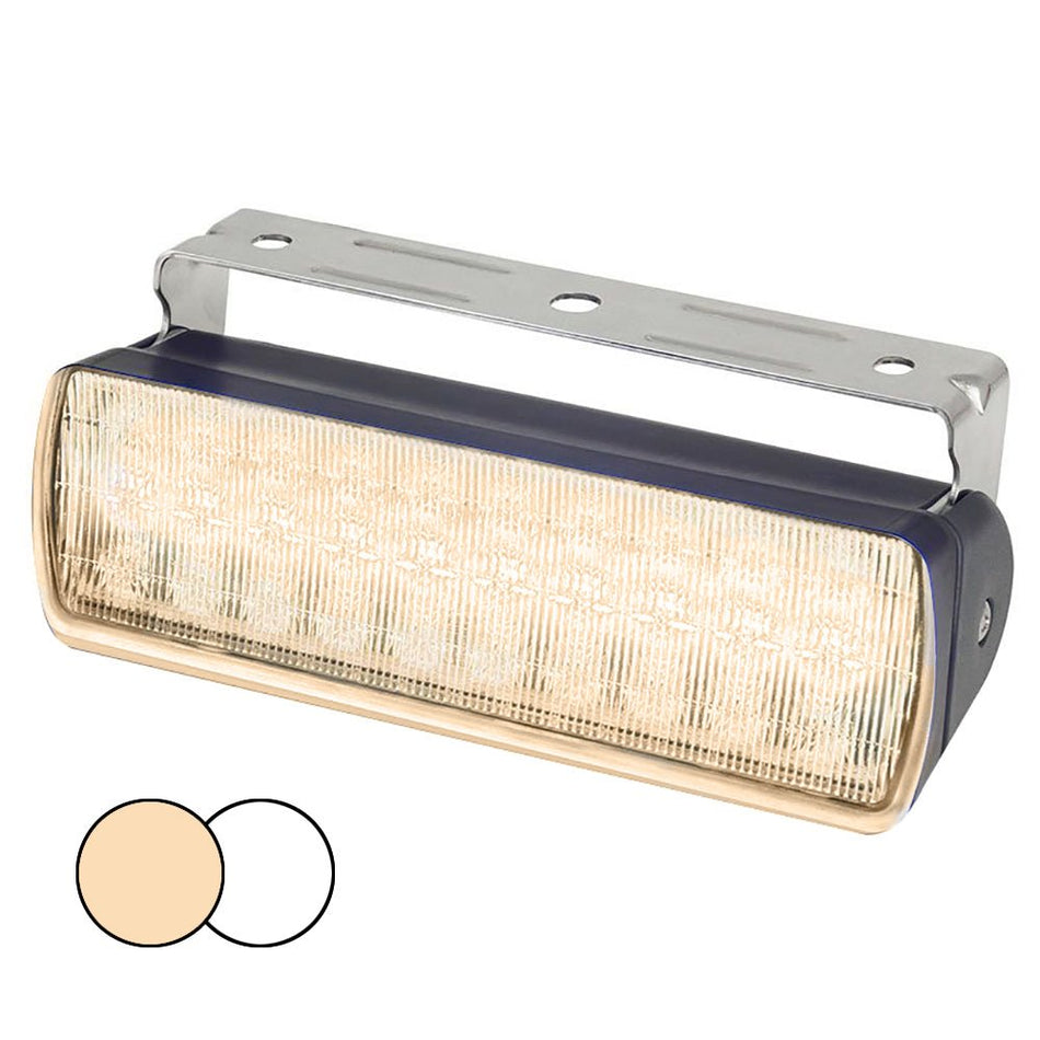 Hella Marine Sea Hawk XL Dual Color LED Floodlights - Warm White/White LED - Black Housing - Get Tight Gear