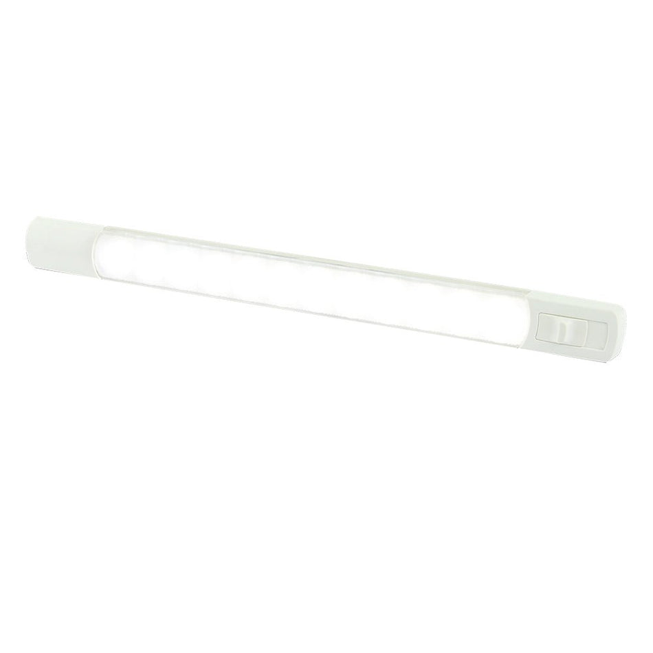 Hella Marine Surface Strip Light w/Switch - White LED - 12V - Get Tight Gear