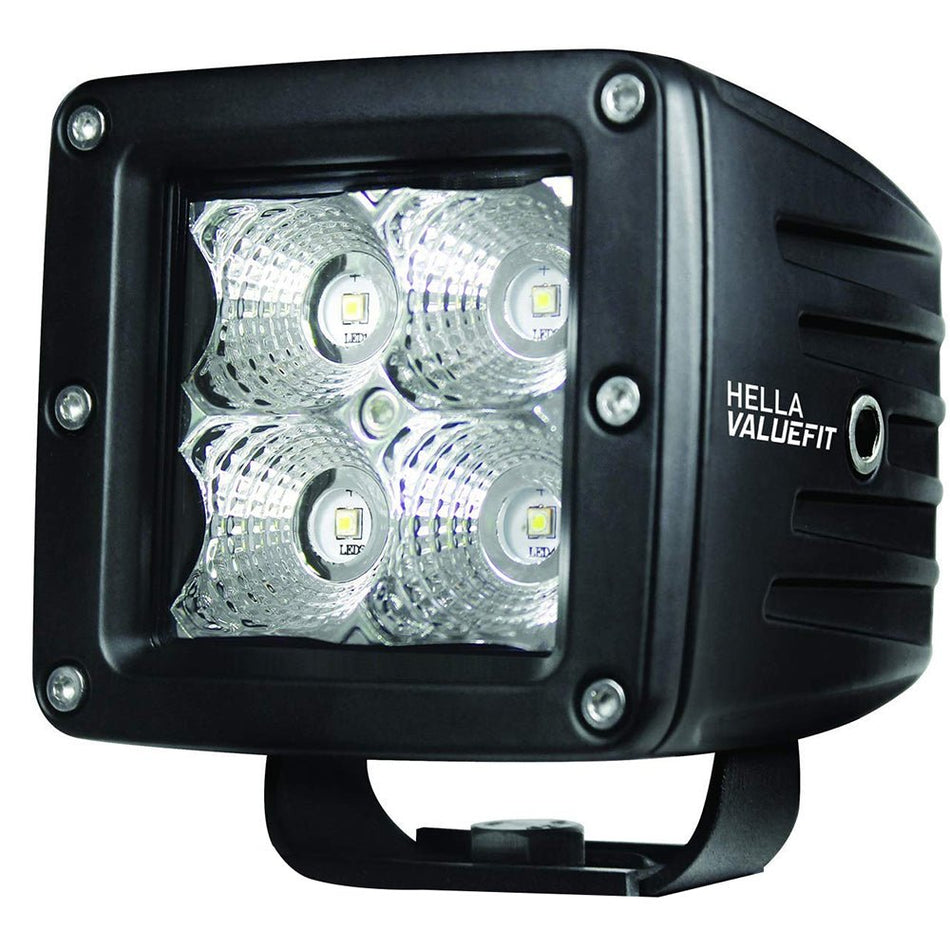 Hella Marine Value Fit LED 4 Cube Flood Light - Black - Get Tight Gear