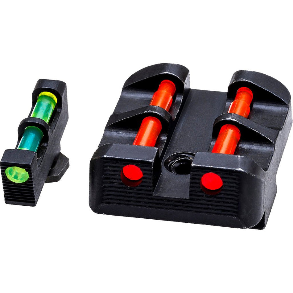 HIVIZ Interchangeable Front & Rear Handgun Target Sights Fits All Glock Models Green Red White Litepipes - Get Tight Gear