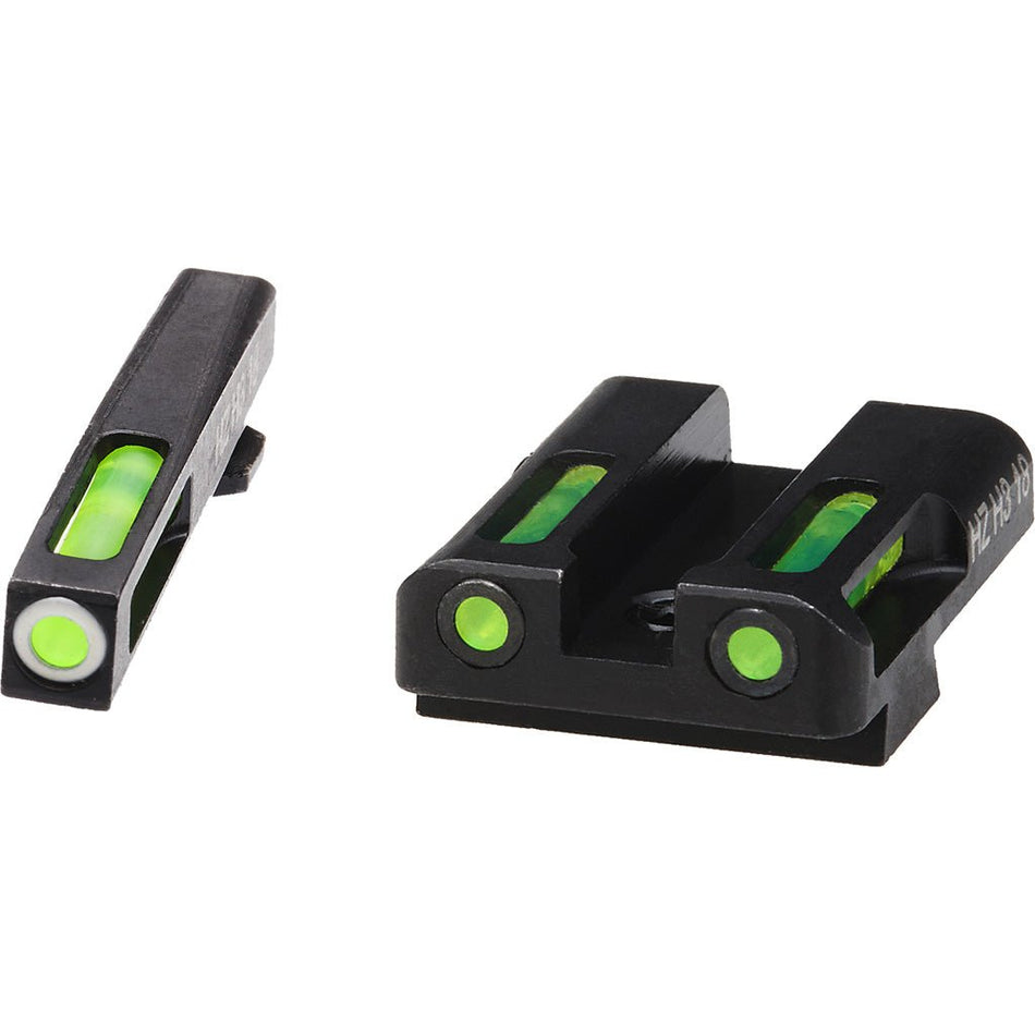 HIVIZ LiteWave H3 Handgun Sight Glock 45/10mm Green Litepipes White Front Ring - Get Tight Gear