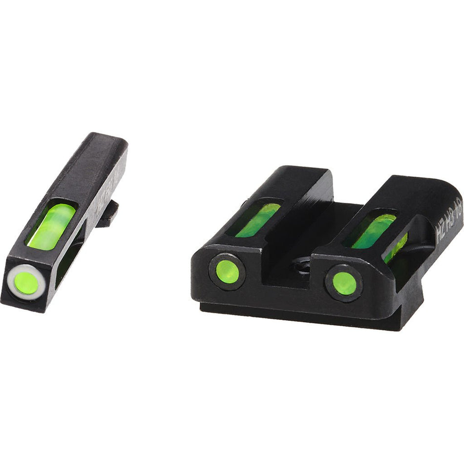 HIVIZ LiteWave H3 Handgun Sight Glock 9mm/40S&W Green Litepipes White Front Ring - Get Tight Gear