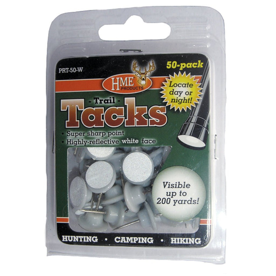 HME Plastic Reflective Tacks White 50 pk. - Get Tight Gear