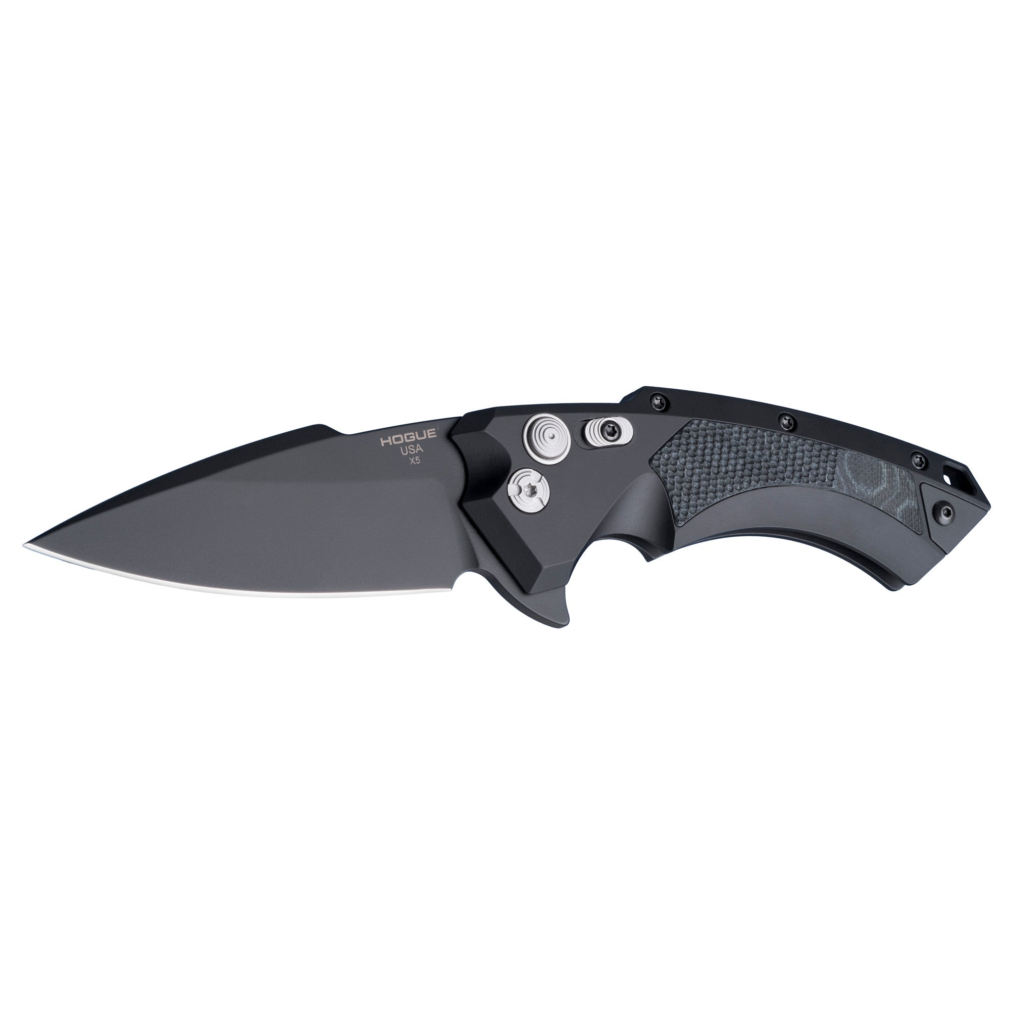 HOGUE X5 3.5 SPEAR PNT BLK/BLK G10 - Get Tight Gear