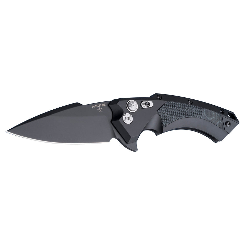 HOGUE X5 3.5 SPEAR PNT BLK/BLK G10 - Get Tight Gear
