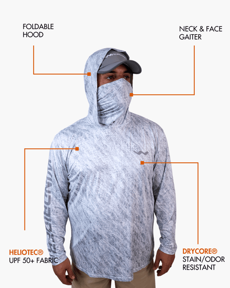 Hooded Helios Fishing Shirt with Gaiter - Get Tight Gear