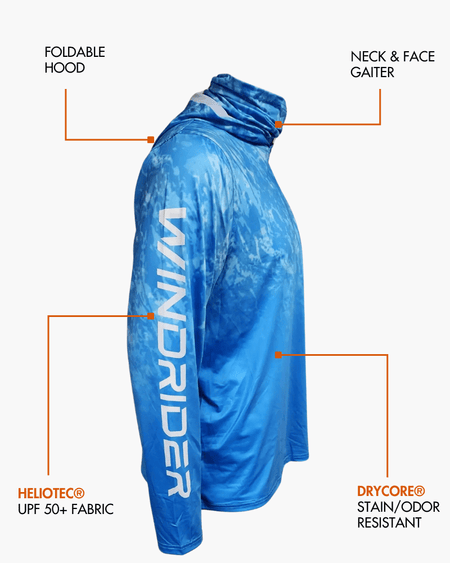 Hooded Helios Fishing Shirt with Gaiter - Get Tight Gear