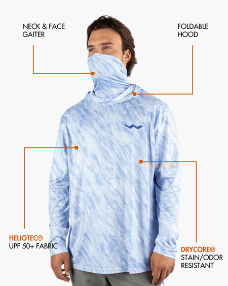Hooded Helios Fishing Shirt with Gaiter - Get Tight Gear