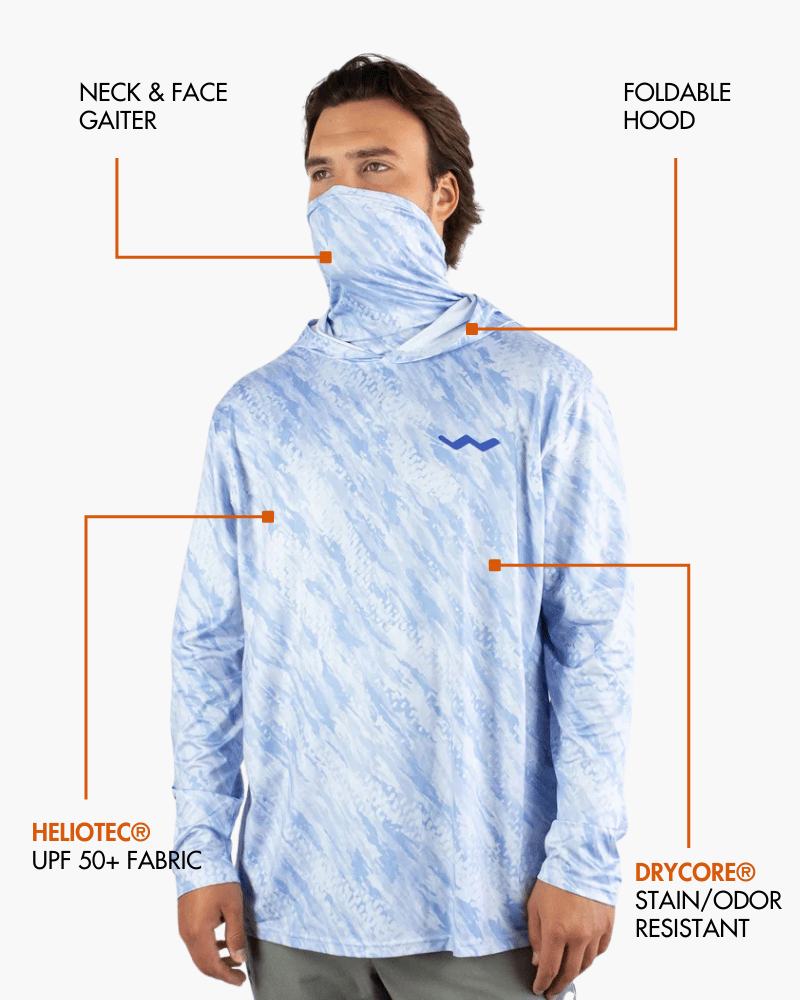 Hooded Helios Fishing Shirt with Gaiter - Get Tight Gear