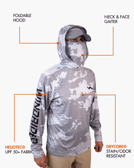 Hooded Helios Fishing Shirt with Gaiter - Get Tight Gear