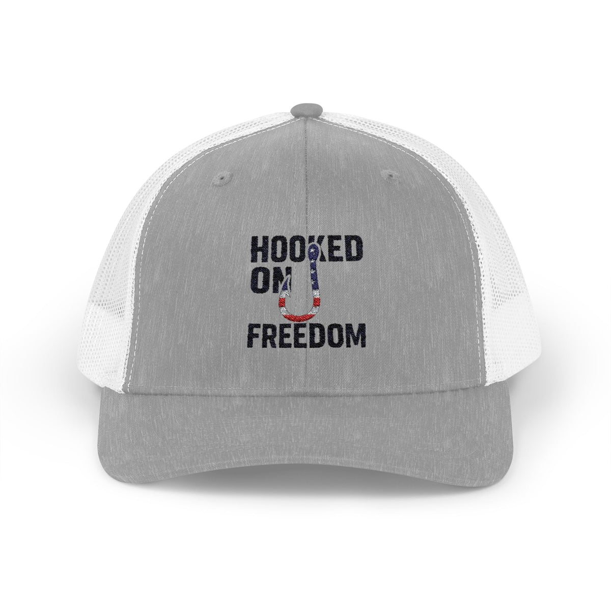 Hooked on Freedom Snapback Cap - Trendy Mesh Hat, Patriotic Gift, Outdoor Wear, Summer Style, Freedom Lovers - Get Tight Gear