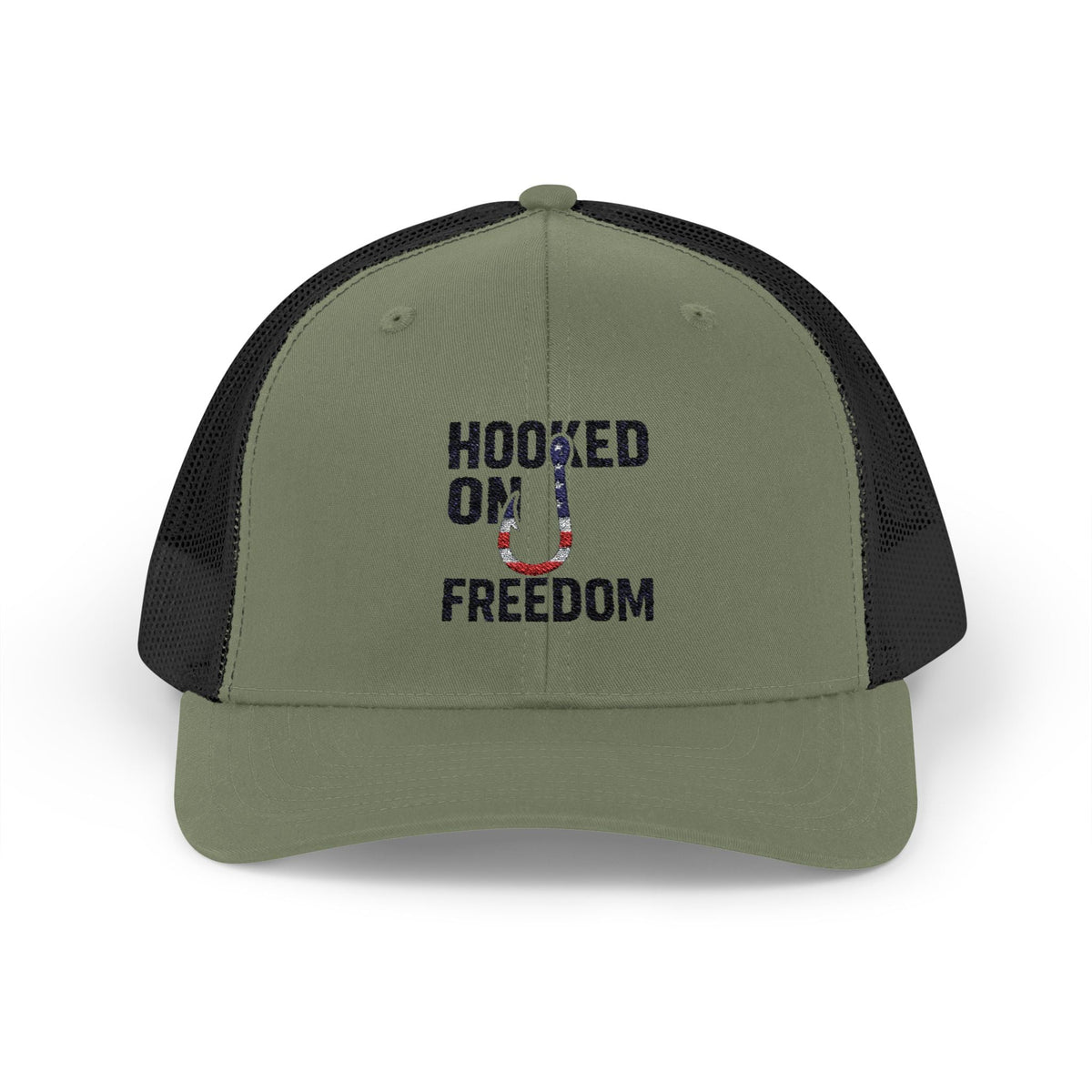 Hooked on Freedom Snapback Cap - Trendy Mesh Hat, Patriotic Gift, Outdoor Wear, Summer Style, Freedom Lovers - Get Tight Gear