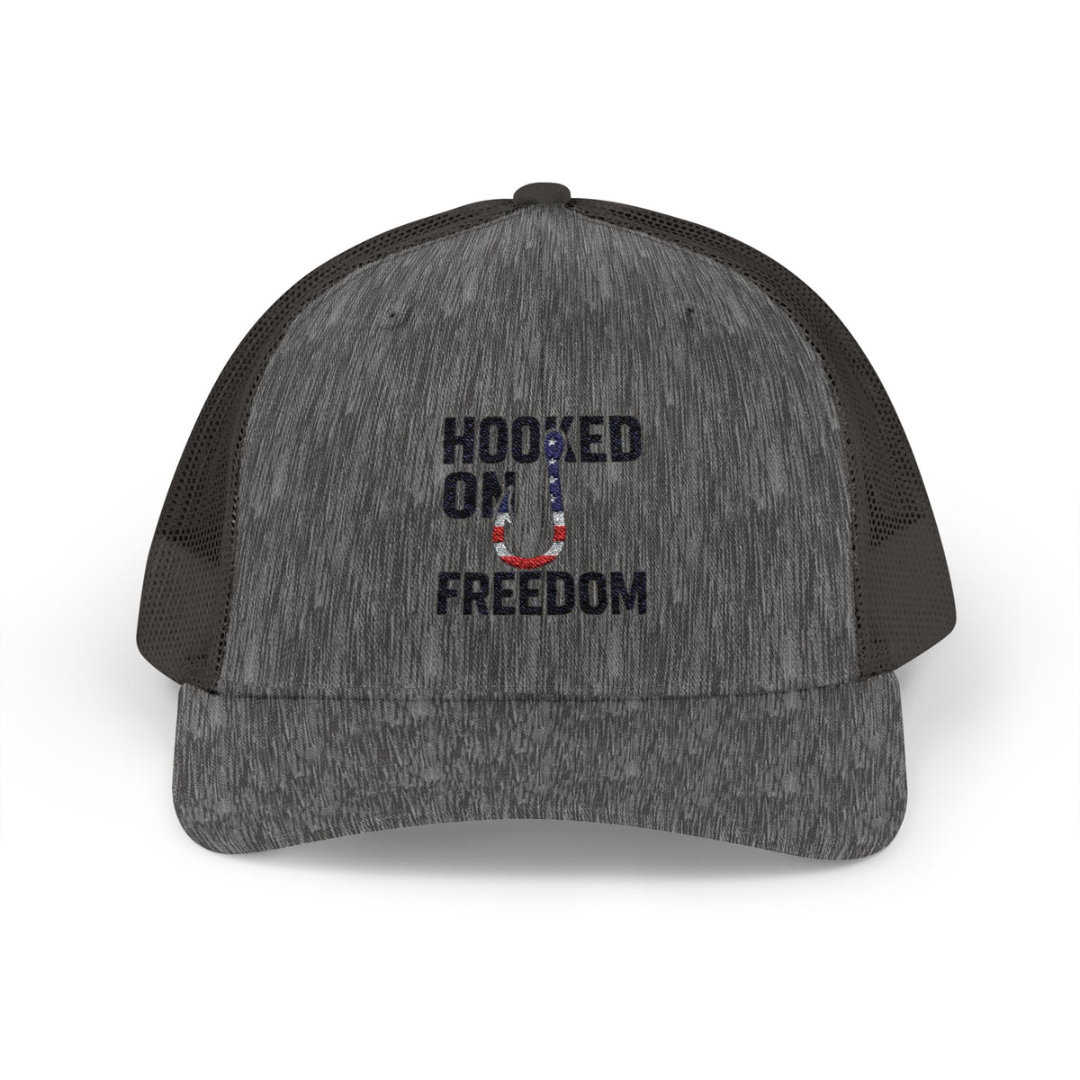 Hooked on Freedom Snapback Cap - Trendy Mesh Hat, Patriotic Gift, Outdoor Wear, Summer Style, Freedom Lovers - Get Tight Gear