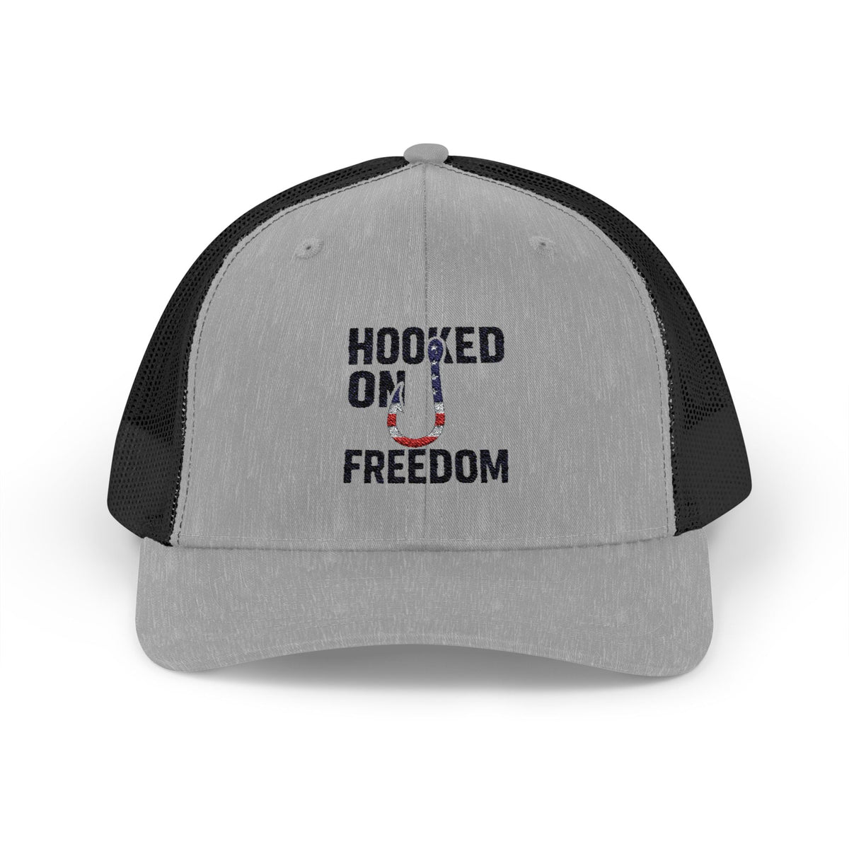 Hooked on Freedom Snapback Cap - Trendy Mesh Hat, Patriotic Gift, Outdoor Wear, Summer Style, Freedom Lovers - Get Tight Gear