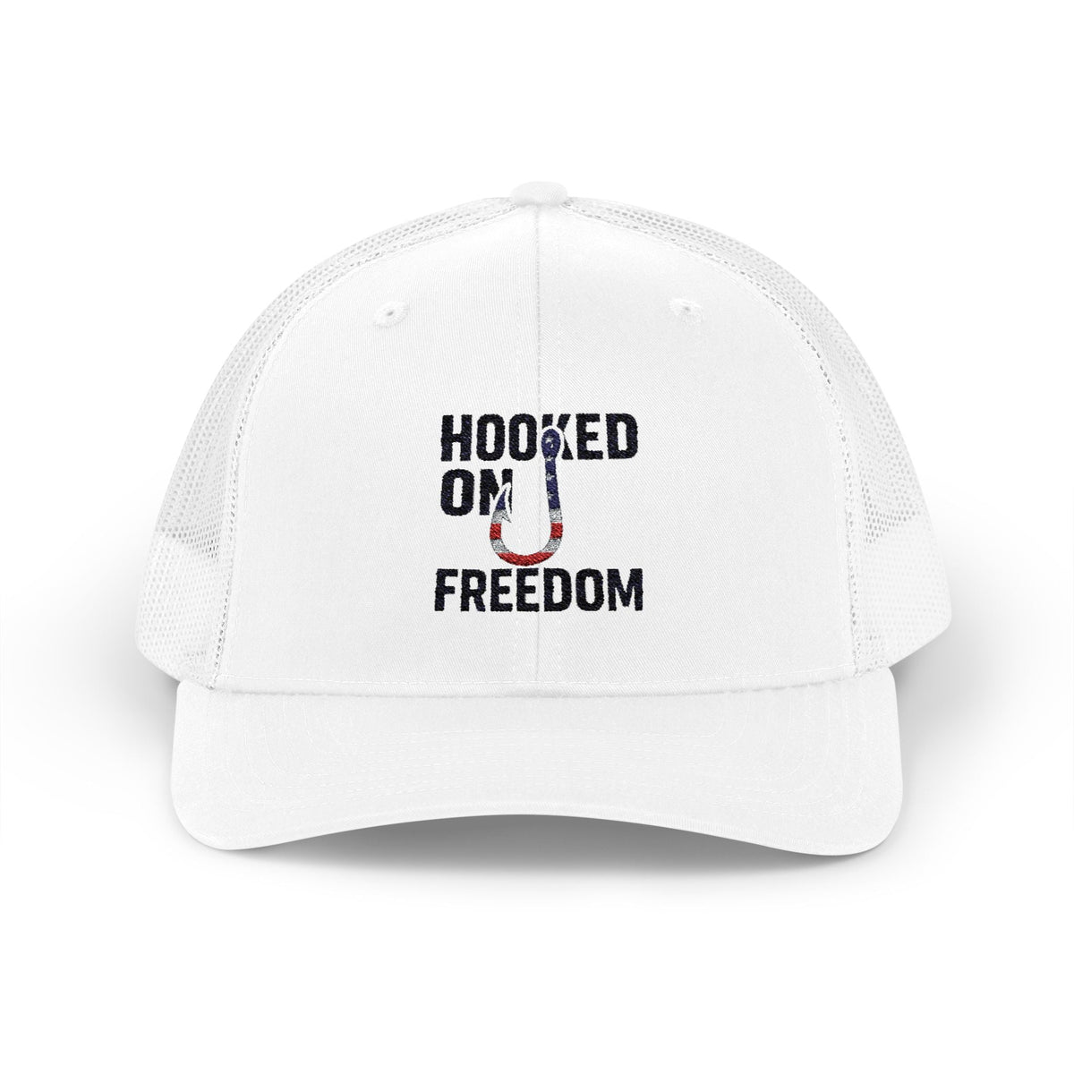 Hooked on Freedom Snapback Cap - Trendy Mesh Hat, Patriotic Gift, Outdoor Wear, Summer Style, Freedom Lovers - Get Tight Gear