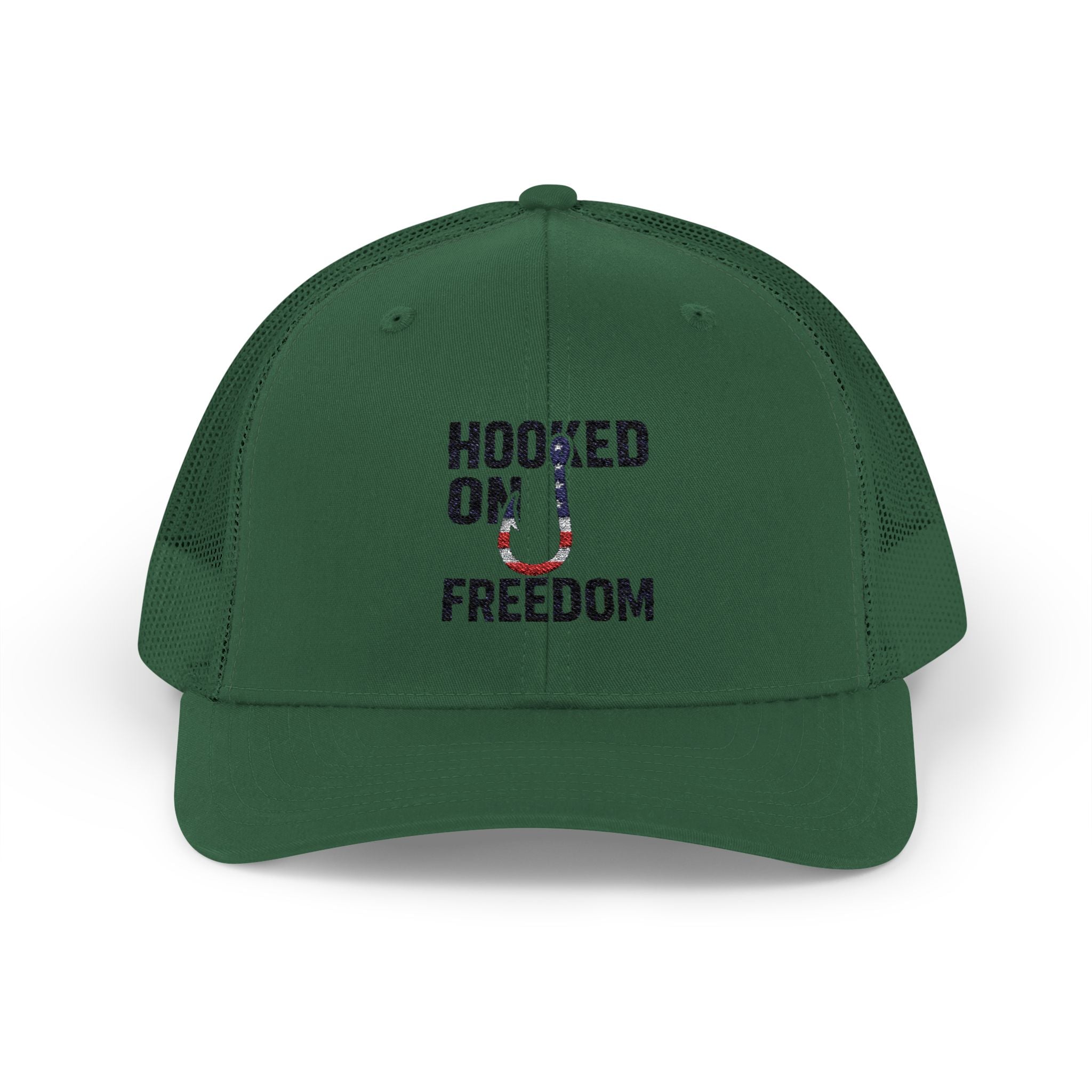 Hooked on Freedom Snapback Cap - Trendy Mesh Hat, Patriotic Gift, Outdoor Wear, Summer Style, Freedom Lovers - Get Tight Gear
