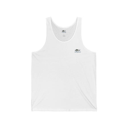 Hooked on Freedom Unisex Jersey Tank - Casual Summer Wear for Fishing Enthusiasts - Get Tight Gear