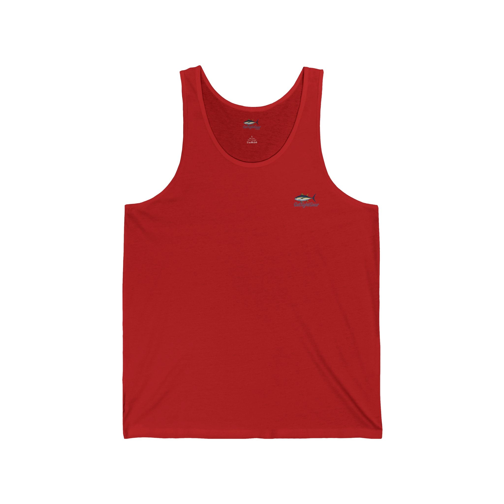 Hooked on Freedom Unisex Jersey Tank - Casual Summer Wear for Fishing Enthusiasts - Get Tight Gear