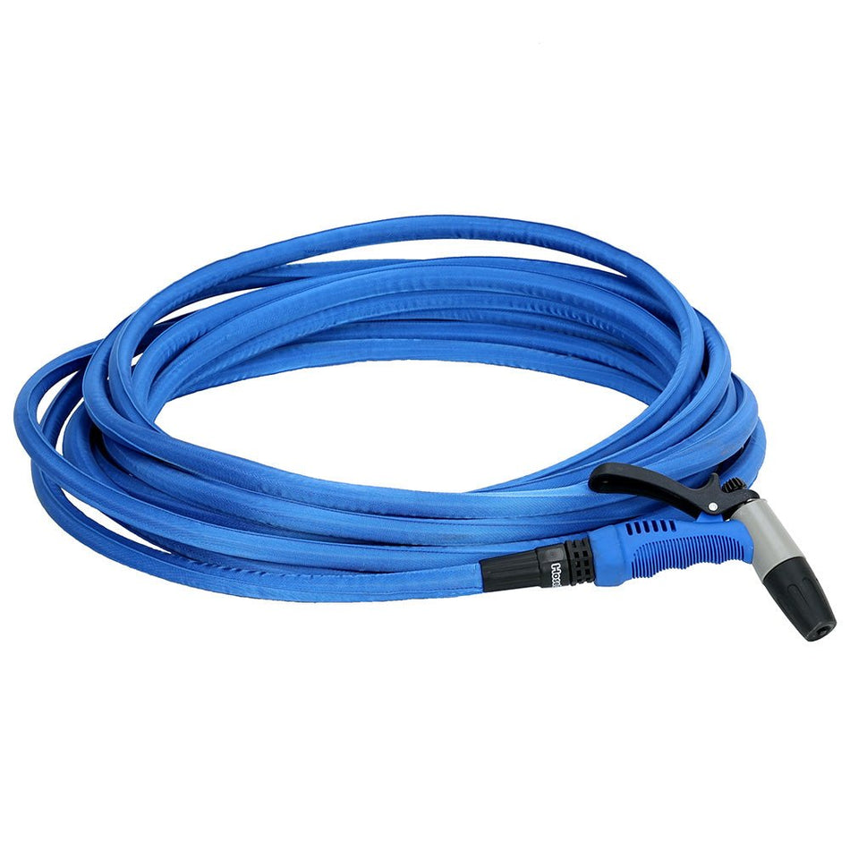HoseCoil 75' Blue Flexible Hose Kit with Rubber Tip Nozzle - Get Tight Gear