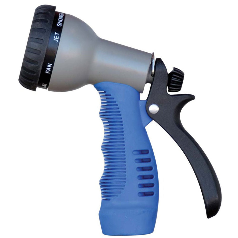 HoseCoil Rubber Tip Nozzle w/9 Pattern Adjustable Spray Head & Comfort Grip - Get Tight Gear