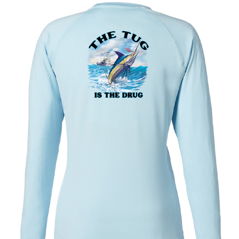 HUK Ladies Pursuit Long Sleeve T-Shirt The Tug Is The Drug™ 3 UPF 50 Quick Dry Moisture Wicking - Get Tight Gear