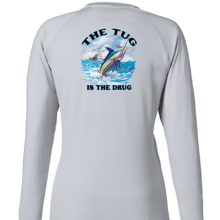 HUK Ladies Pursuit Long Sleeve T-Shirt The Tug Is The Drug™ 3 UPF 50 Quick Dry Moisture Wicking - Get Tight Gear
