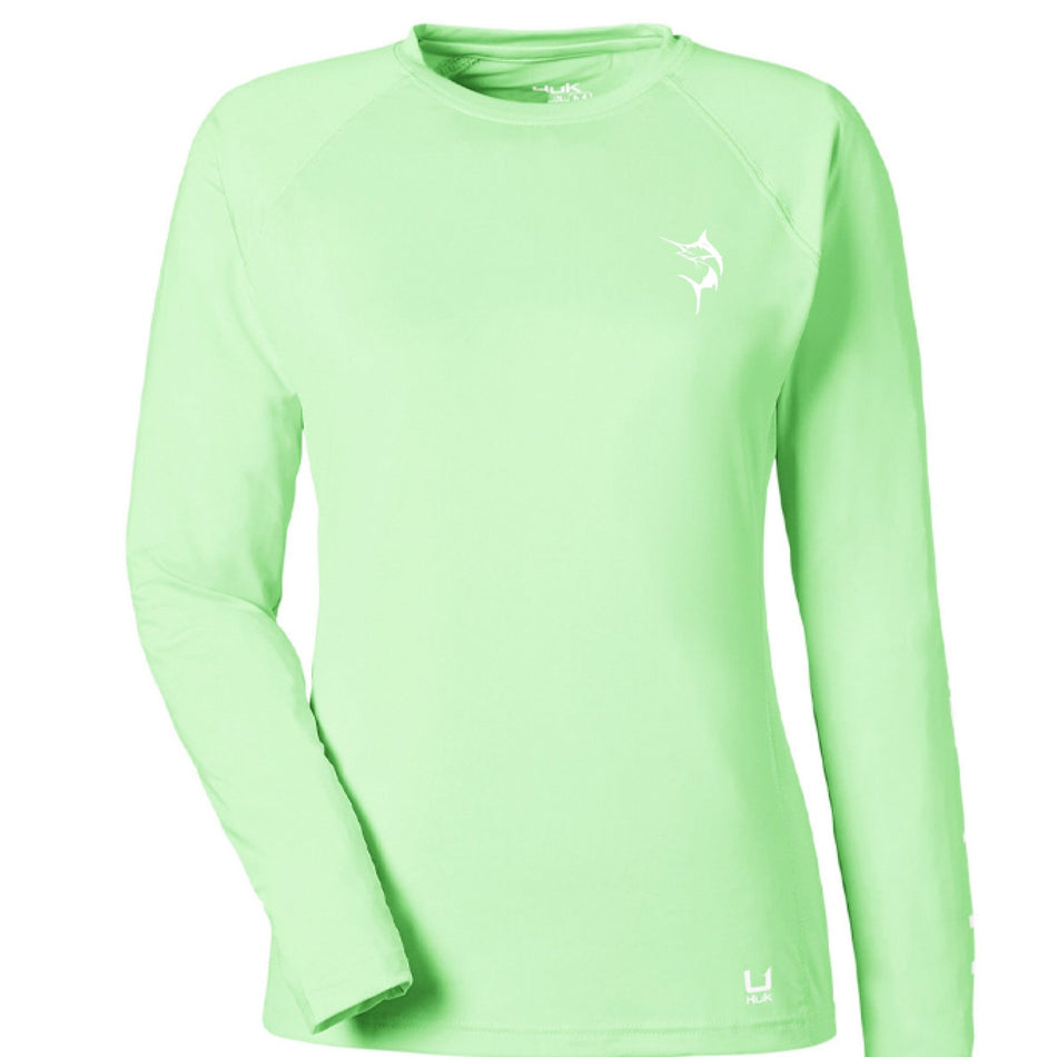 HUK Ladies Pursuit Long Sleeve T-Shirt The Tug Is The Drug™ 3 UPF 50 Quick Dry Moisture Wicking - Get Tight Gear