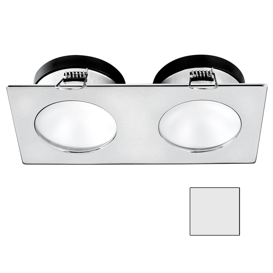 i2Systems Apeiron A1110Z - 4.5W Spring Mount Light - Double Round - Cool White - Brushed Nickel Finish - Get Tight Gear