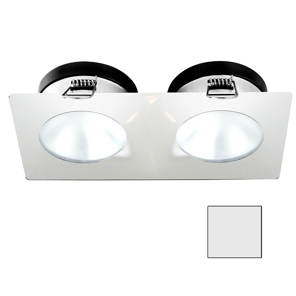 i2Systems Apeiron A1110Z - 4.5W Spring Mount Light - Double Round - Cool White - White Finish - Get Tight Gear