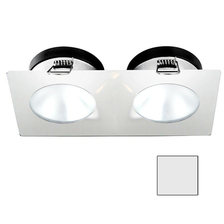 i2Systems Apeiron A1110Z - 4.5W Spring Mount Light - Double Round - Cool White - White Finish - Get Tight Gear